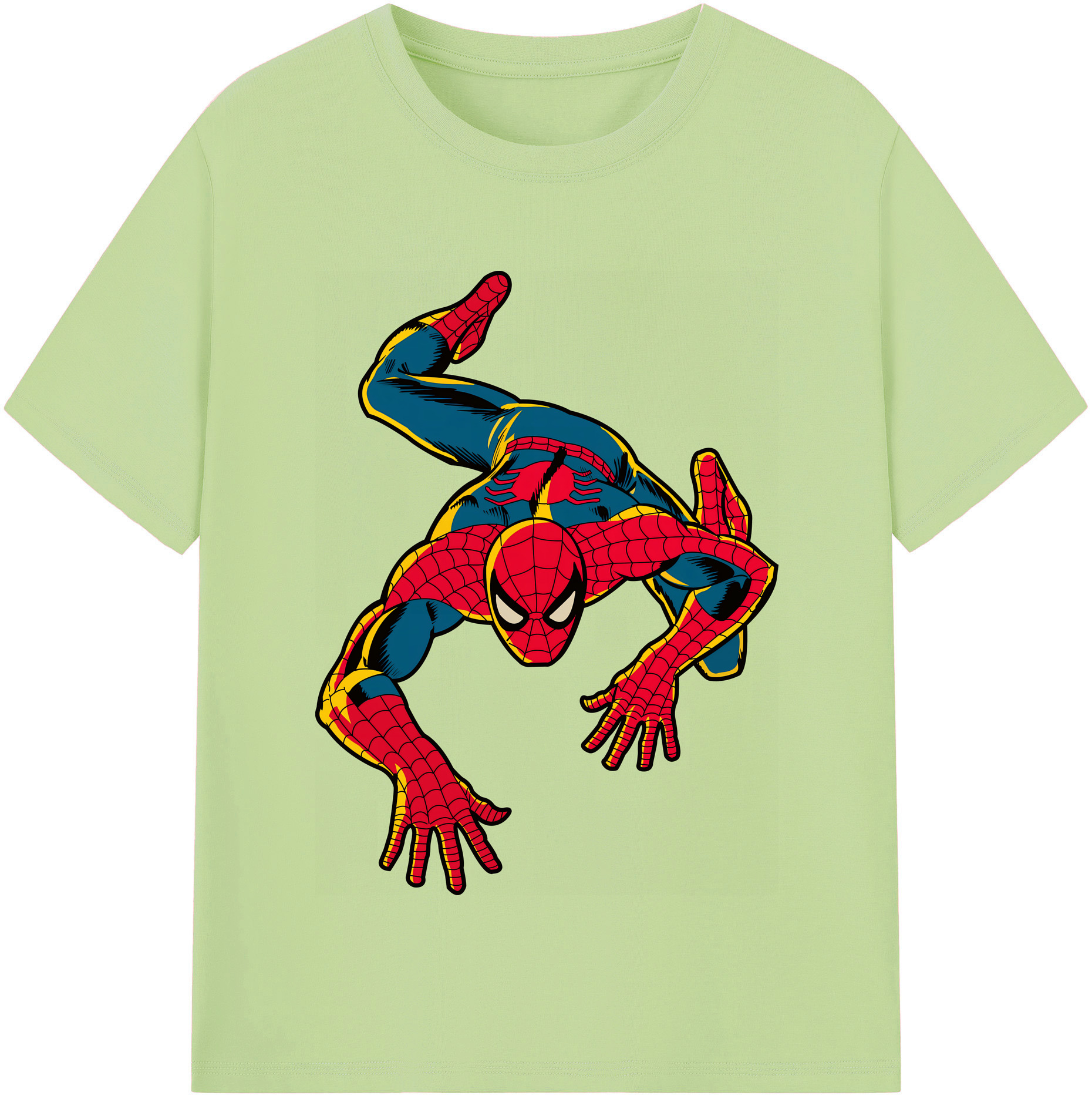 （画像用） Spider Man スパイダーマン 綿100％半袖Tシャツ（フロントプリント）